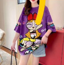 Camison oversized de dibujos animados unitalla