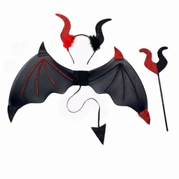 Conjunto de tres piezas de murcielago para halloween