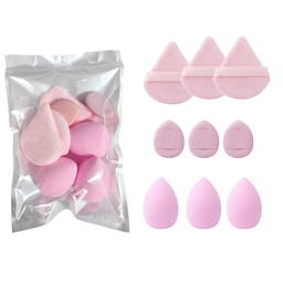 Juego de esponjas cosméticas y de maquillaje.