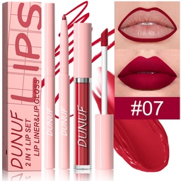 Set de labios 2 en 1, delineador de labios y un brillo labial. (#07)