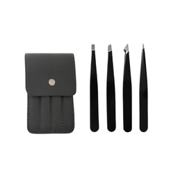 Juego de pinzas para cejas de acero inoxidable.