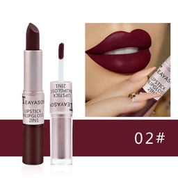 Labial mate de doble punta 2 en 1. (#02)