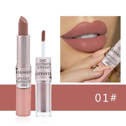 Labial mate de doble punta 2 en 1. (#01)