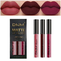 Juego de 3 brillos labiales mate (#06)