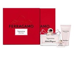 SET SALVATORE FERRAGAMO SIGNORINA WOMEN (3 PC)3.4 OZ EDP SP /1.7 OZ BL /0.03 OZ EDP SP