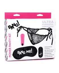 [848518039958] Bang! Power Panty &amp; Blindfold Kit-Pink