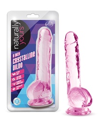 [819835026822] Blush Naturally Yours 8&quot; Crystalline Dildo - Rose