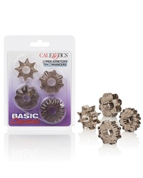 [716770057471] Basic Essentials Rings - Smoke Set of 4