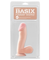 [603912235593] Basix Rubber Works 6.5&quot; Dong w/Suction Cup - Flesh