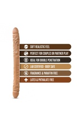 Blush Dr. Skin 18" Double Dildo - Mocha