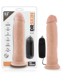 [819835022749] Blush Dr. Skin Dr. Throb 9.5&quot; Cock w/Suction Cup - Vanilla