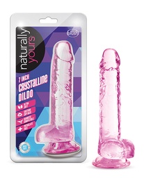 [819835026853] Blush Naturally Yours 7&quot; Crystalline Dildo - Rose