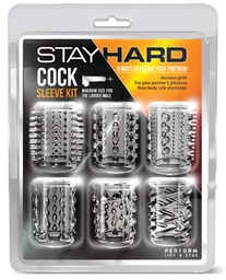 [853858007284] Blush Stay Hard Cock Sleeve Kit - Clear Box of 6