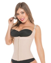 63136 Faja Colombiana Chaleco Dama Con Tiras Removibles Beige