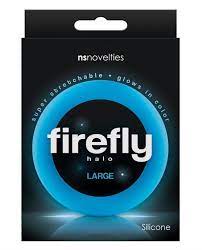 [657447099342] Firefly Halo Large Cockring - Blue