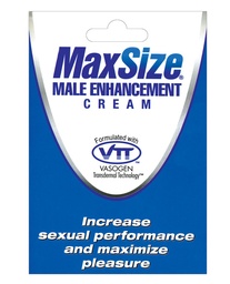 [699439006075] Max Size Male Enhancement Cream-Individual Foil Packet